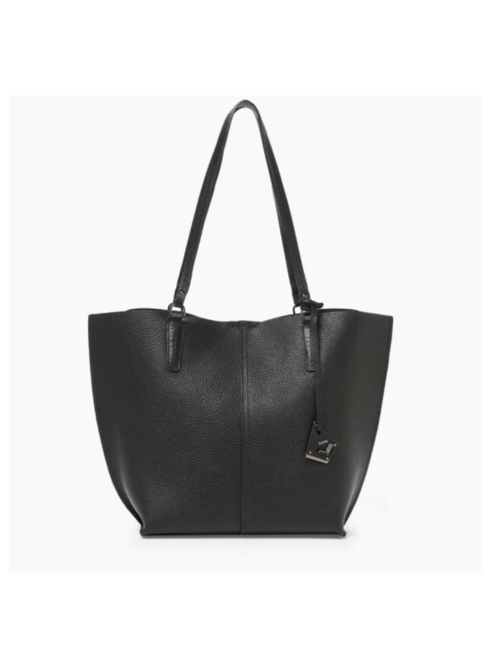 Women's Bolkier Hudson Mini Tote Black Leather Tote Bag One Size